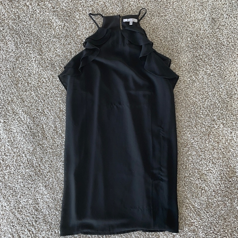 Black naked zebra mini dress